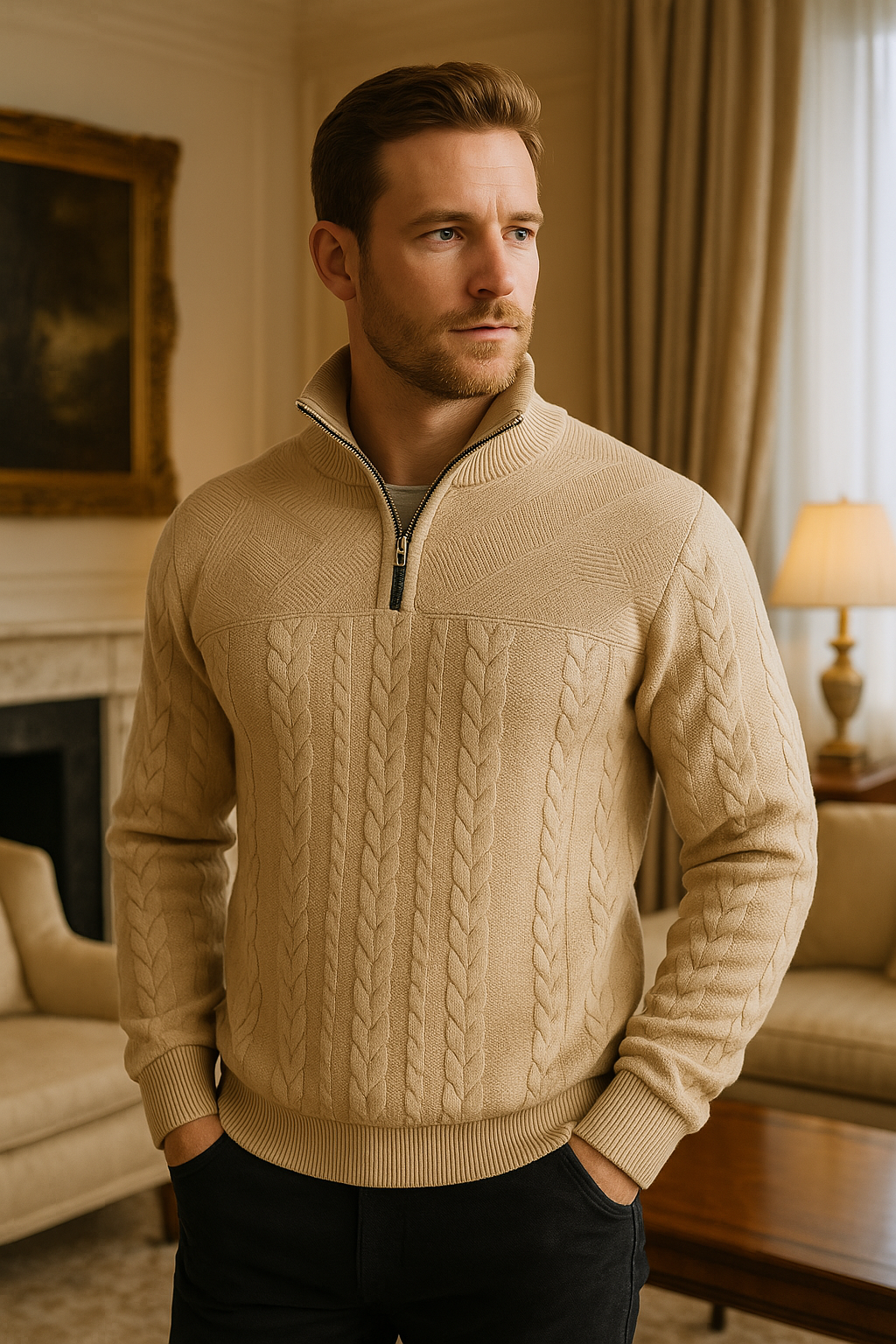 Lukas™ | Premium Quarter Zip Sweatshirt